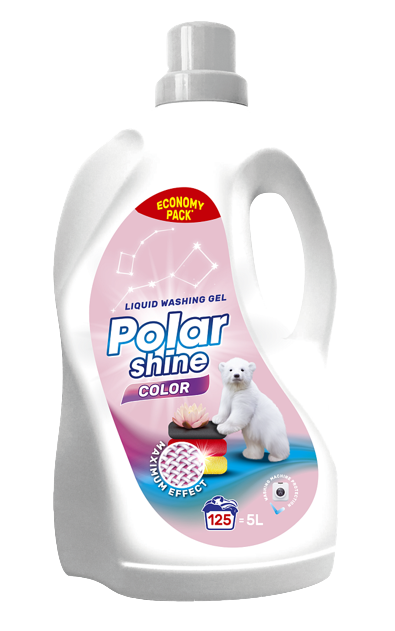 Гель для прання POLAR SHINE Color для кольорової білизни, 5 л.